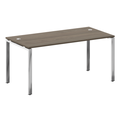 Metal System Direct Стол рабочий руковод. П-обр. м/к БП.СРР-4.8 Вяз Благородный/Нержавеющая Сталь 16