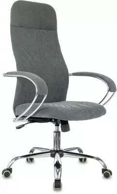 Кресло эргономичное Бюрократ CH-610SL темно-серый Alfa 44 крестов. металл хром