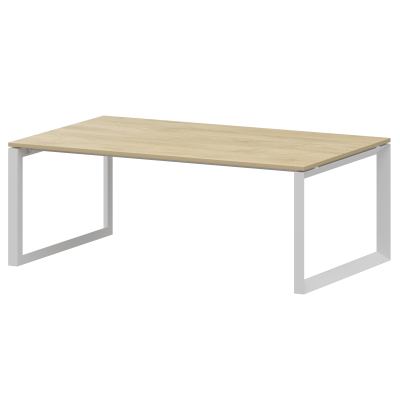 Стол переговорный на металлокаркасе Аргентум-МП НТМП.О.200.11 Баттл Рок/Белый (2000x1100x750)