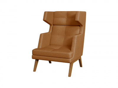 Кресло высокое, Беверли, Bev1H, kiton_09, ткань: рогожка