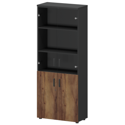 Шкаф Смарт СМШ-58ДС Тип1 Графит/Таксония (792x380x1990)