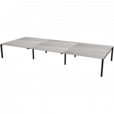 Стол переговорный на металлокаркасе Аргентум-МП НТМП.П-140.11.3 Лиственница/Антрацит (4200x1100x750)