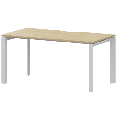 Стол на металлокаркасе Аргентум-МП НТМП.П-140 Баттл Рок/Белый (1400x730x750)