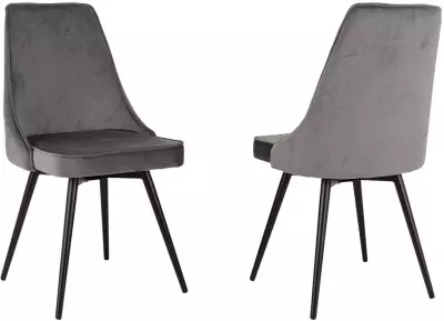 Стул для дома Бюрократ CH-K4_SP_2 с повор.мех. комплект 2шт т.серый Holland 18 металл черный на ножках (CH-K4_1/SP/HL18_2)