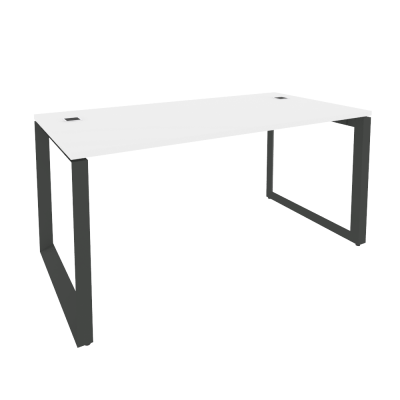 Onix Direct Стол рабочий руководителя на О-образном м/к O.MO-SRR-4.8 Белый Бриллиант/Металл Антрацит