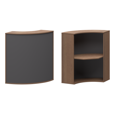 Стойка угловая Ресепшн А-550 Орех 900x1220x900