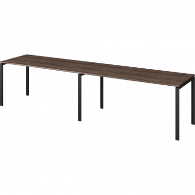 Бенч линейный на 2 рабочих места Арго-М АМБЛ-005 Лагос/Антрацит (3600x730x760)