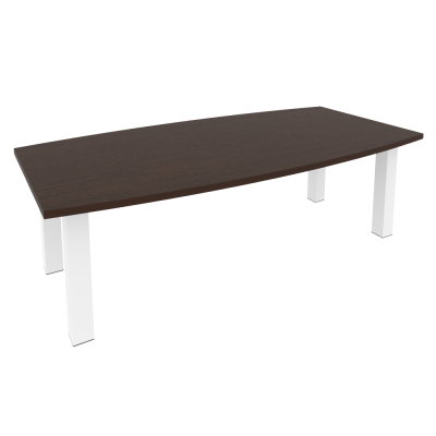 First Стол переговорный KPRG-1 Венге Цаво/Металл Белый 2400*1200*750