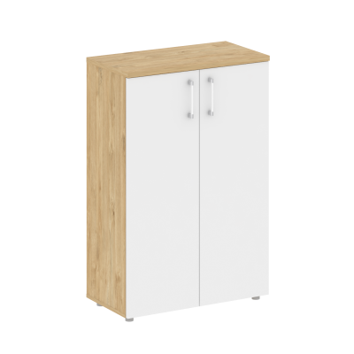 Shift Шкаф средний широкий SK.ST-2.3 Тиквуд Светлый/Белый Бриллиант 800*420*1207