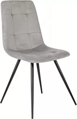 Стул для дома Бюрократ CH-K1 св.серый Holland 09 металл черный на ножках (CH-K1_1/HL09)