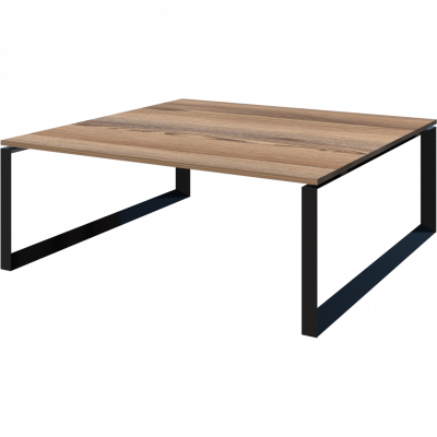 Стол переговорный на металлокаркасе Аргентум-МП НТМП.О.160.11 Дуб сафари/Антрацит (1600x1100x750)