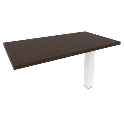 First Брифинг-приставка KB-5 Венге Цаво/Металл Белый 1300*700*765