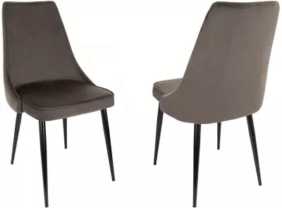 Стул для дома Бюрократ CH-K4_2 комплект 2шт коричневый Holland 74 металл черный на ножках (CH-K4_1/HL74_2)