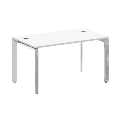 Onix Direct Lux Стол руководителя П-обр. м/к M-O.MP-SRR-3.8 Белый Бриллиант/Нержавеющая Сталь/Хром 1
