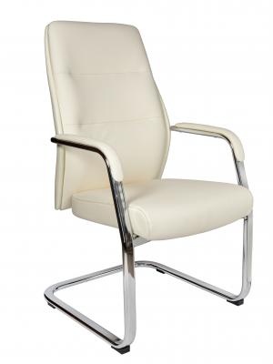 Кресло офисное / Nancy CF ivory / алюминиевая  база /  слоновая кость экокожа