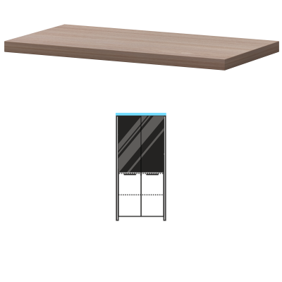 Топ Акцент КТ-73.38 Темный шимо (858x441x38)