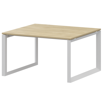 Стол переговорный на металлокаркасе Аргентум-МП НТМП.О.120.11 Баттл Рок/Белый (1200x1100x750)