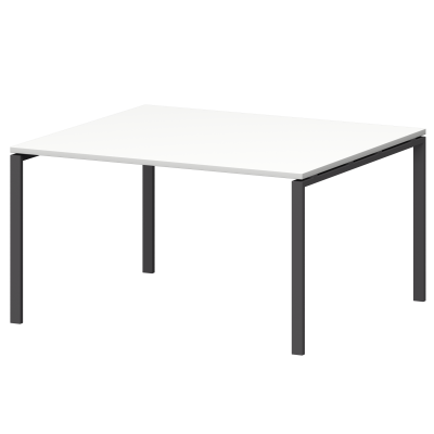 Стол переговорный на металлокаркасе Смарт СМСП-П-16.123.Пр25 Белый/Антрацит (1600x1236x750)