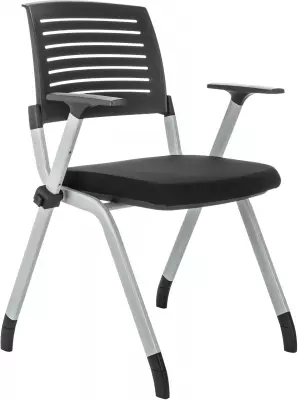 Стул Бюрократ X-Click черный на ножках металл серый