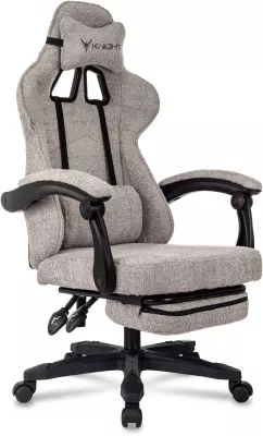 Кресло игровое Knight Lord/F бежевый Camby 20 крестов. пластик подст.для ног