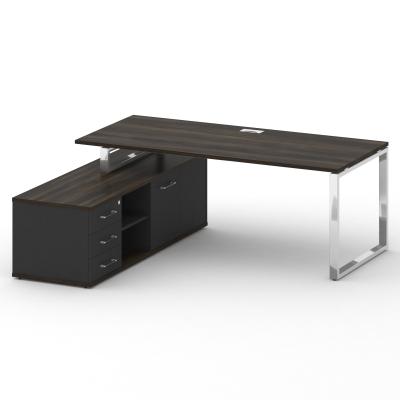 Shift Стол руководителя с опорной греденцией, левый SK.SRG-200 (L) Дуб Мали/Антрацит 2000*1800*753