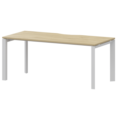 Стол на металлокаркасе Аргентум-МП НТМП.П-160 Баттл Рок/Белый (1600x730x750)