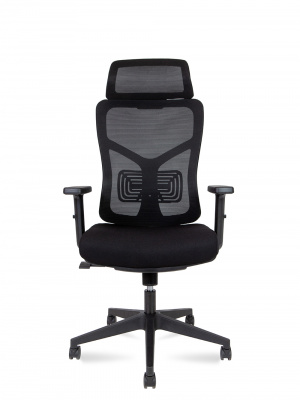 Кресло офисное / Asper / черный пластик  / черная сетка / черная ткань, купить в Сыктывкаре