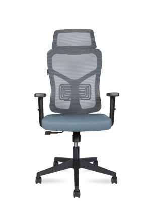 Кресло офисное / Asper / черный пластик  /  серая сетка / серая ткань, купить в Сыктывкаре