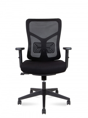 Кресло офисное / Asper LB / черный пластик  / черная сетка / черная ткань, купить в Сыктывкаре