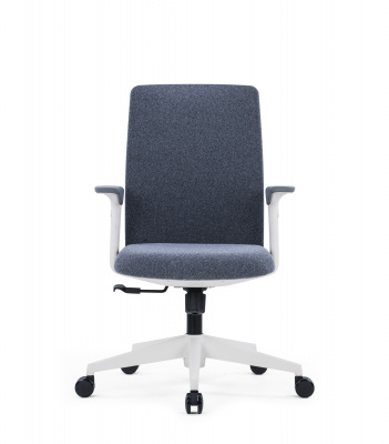 Кресло офисное / Baden / белый пластик /  серая ткань, купить в Сыктывкаре