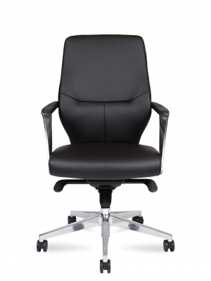 Кресло офисное / Capital LB-Black / алюминиевая  база / черная экокожа, купить в Сыктывкаре