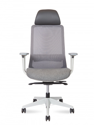 Кресло офисное / Como grey / серый пластик / серая ткань / серая сетка, купить в Сыктывкаре