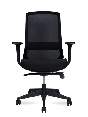 Кресло офисное / Como LB black / черный пластик / черная сетка / черная ткань, купить в Сыктывкаре