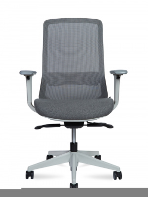Кресло офисное / Como LB grey / серый пластик / серая ткань / серая сетка, купить в Сыктывкаре