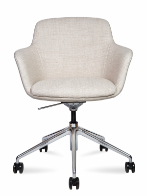 Кресло офисное / Corfu beige / ткань бежевая/алюминиевая база, купить в Сыктывкаре