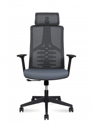 Кресло офисное / Cosmo grey / черный каркас/серая сетка/серая сидушка, купить в Сыктывкаре