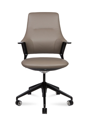 Кресло офисное / Han LB / серая кожа / черная  крестовина, купить в Сыктывкаре