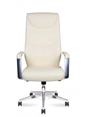 Кресло офисное / Harvard ivory / алюминиевая  база  / бежевая экокожа, купить в Сыктывкаре