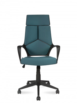 Кресло офисное / IQ / (black plastic blue) черный пластик / голубая ткань, купить в Сыктывкаре