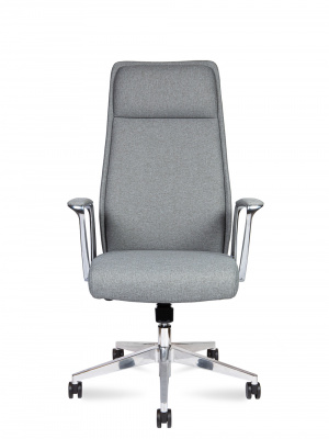 Кресло офисное / Liverpool grey fabric / алюминиевая  база / серая ткань, купить в Сыктывкаре