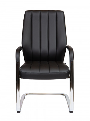 Кресло офисное / Madrid CF Black / алюминиевая  база  / черная экокожа, купить в Сыктывкаре