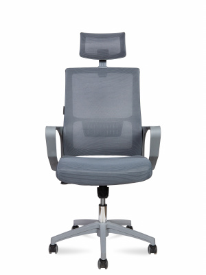 Кресло офисное / Max / серый пластик / серая сетка / серая ткань, купить в Сыктывкаре