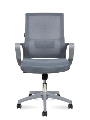 Кресло офисное / Max LB / серый пластик / серая сетка / серая ткань, купить в Сыктывкаре