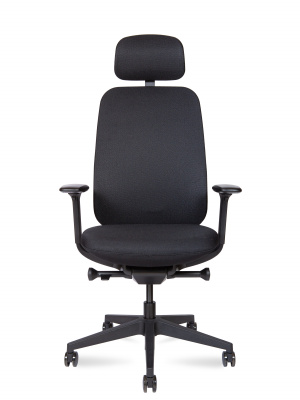 Кресло офисное / Nobel black / черная сетка / черный пластик /  база черная, купить в Сыктывкаре