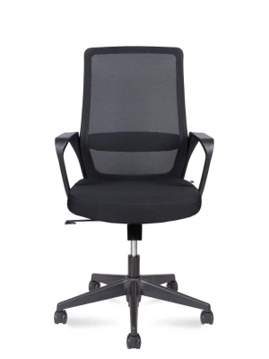 Кресло офисное / Pino black LB / черный пластик / черная ткань / черная сетка, купить в Сыктывкаре