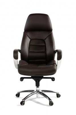 Кресло офисное / Porsche / коричневая кожа/ алюминий крестовина, купить в Сыктывкаре