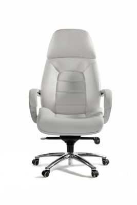 Кресло офисное / Porsche / слоновая кость кожа / алюминий крестовина, купить в Сыктывкаре