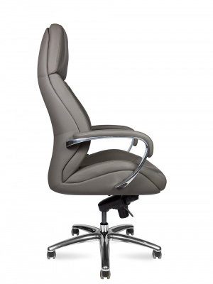 Кресло офисное / Porsche / темно-серая  кожа/ алюминий крестовина, купить в Сыктывкаре