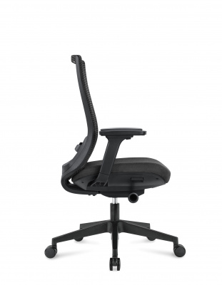 Кресло офисное / Ruby black LB / черный пластик / черная сетка / черная ткань, купить в Сыктывкаре