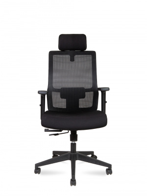 Кресло офисное / Techo / черный пластик/ черная сетка / черная ткань, купить в Сыктывкаре